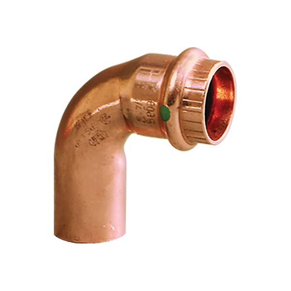 ProPress® 77347 90 deg Street Elbow, 1/2 in Nominal, Fitting x Press End Style, Copper, Import