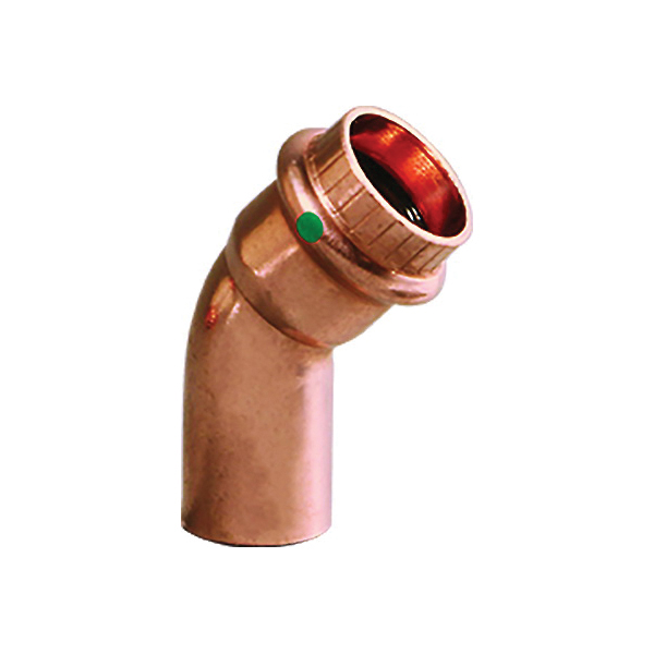 ProPress® 77058 45 deg Street Elbow, 1 in Nominal, Fitting x Press End Style, Copper, Import