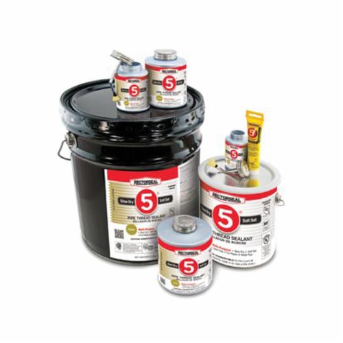 RectorSeal® No. 5® 25551 Multi-Purpose Premium Pipe Thread Sealant, 0.5 pt Can, Yellow