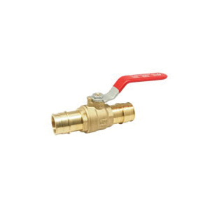 RWV® 5015AB 3/4 Ball Valve With Handle, 3/4 in, PEX Barb, 400 lb, Brass Body, Regular Port