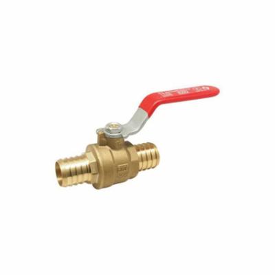 RWV® 5009AB 3/4 Ball Valve With Handle, 3/4 in, Barb, Brass Body, Regular Port, NBR Softgoods
