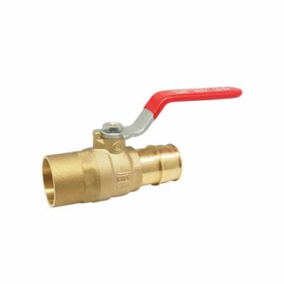 RWV® 5017AB 3/4 Ball Valve With Handle, 3/4 in, Barb x Solder, Brass Body, Regular Port, Double NBR Softgoods