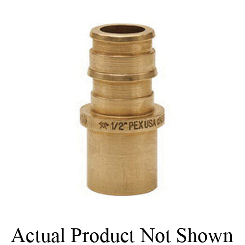 Sioux Chief 643WG3 1-Piece Straight Adapter, 3/4 in, Male C x F1960 PEX Grip™, Brass, Domestic