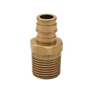 Sioux Chief 646WG2 1-Piece Straight Adapter, 1/2 in, MNPT x F1960 PEX Grip™, Brass, Domestic