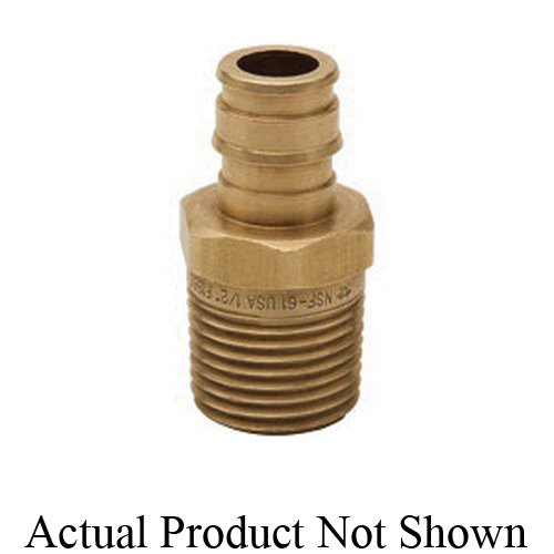 Sioux Chief 646WG3 1-Piece Straight Adapter, 3/4 in, MNPT x F1960 PEX Grip™, Brass, Domestic