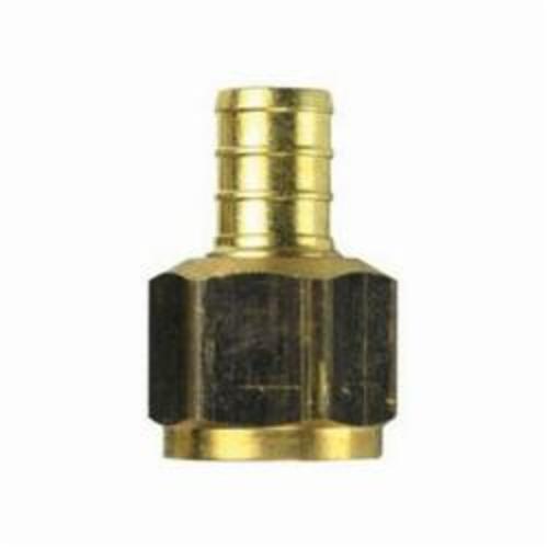 Sioux Chief 647XG2 1-Piece Straight Adapter, 1/2 in, F1807 PEX Crimp™ x FNPT, Brass, Domestic