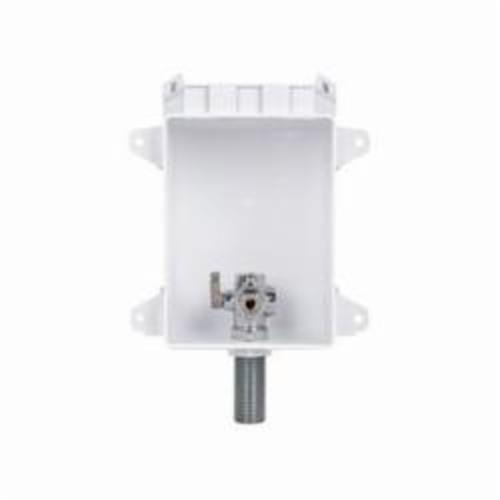 Tomahawk OxBox™ 696-G1010WF Ice Maker Outlet Box, 1/2 in F1960 PEX Grip™ Inlet, 1/4 in Compression Outlet, ABS, Import