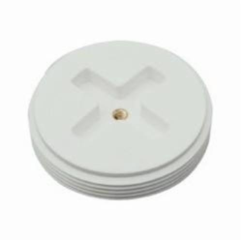 Sioux Chief 878-20 Slotted Countersunk Cleanout Flush Plug With Insert, For Use With 842-9 Series Fitting Socket Ring, Polypropylene, White, Domestic