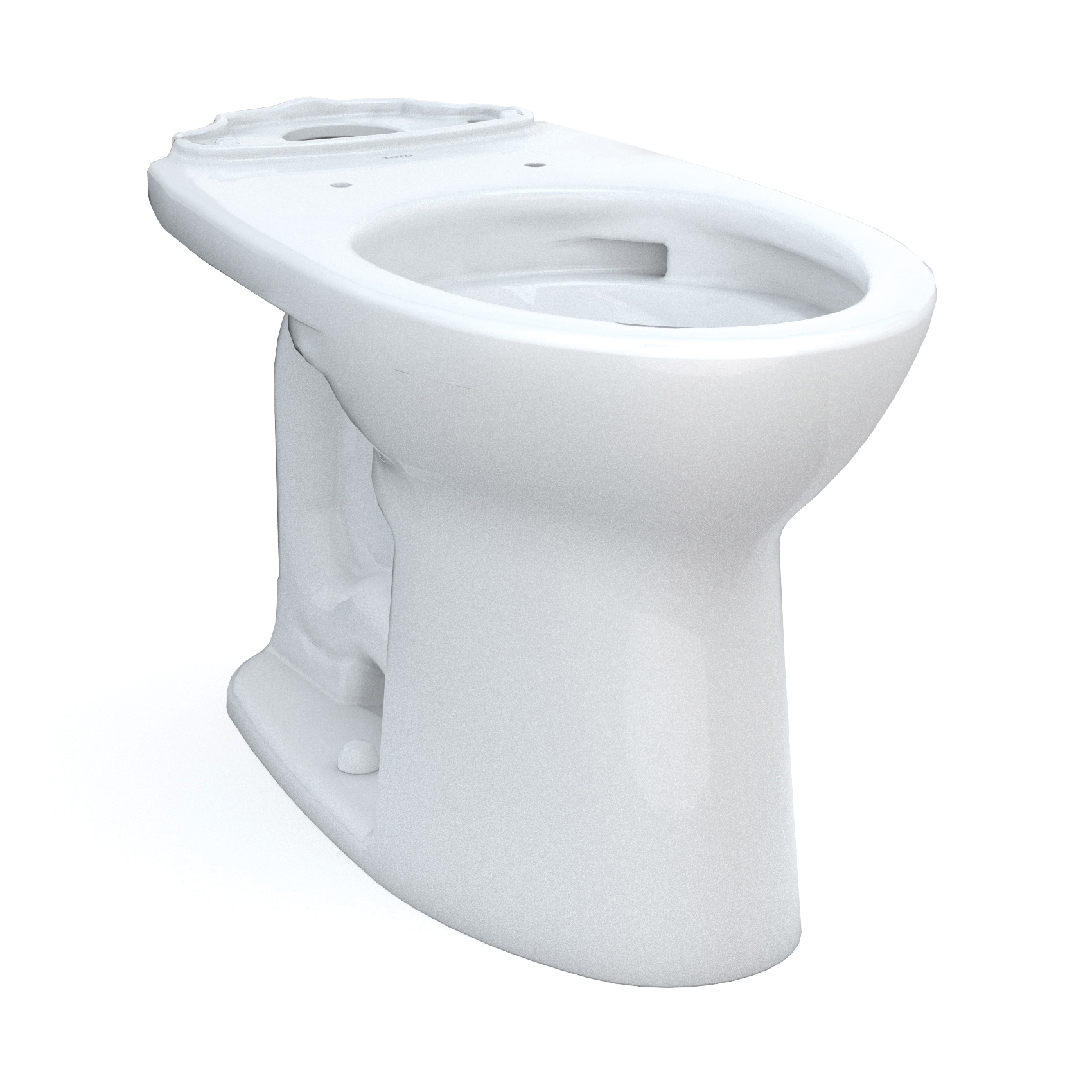 Toto® C776CEFG#01 Universal Height Toilet Bowl With CEFIONTECT® Technology, Drake®, Cotton White, Elongated Shape, 12 in Rough-In, 16-1/8 in H Rim, 2-1/8 in Trapway