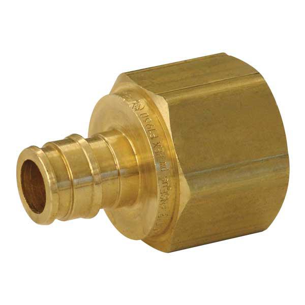 Uponor LF4575050 Female Adapter, 1/2 in, PEX x FNPT, Brass, Import