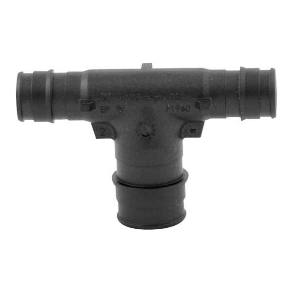 Uponor Q4757557 Reducing Tee, 3/4 x 1/2 x 3/4 in Nominal, ProPEX® End Style, 20% Glass-Reinforced Polymer, Domestic