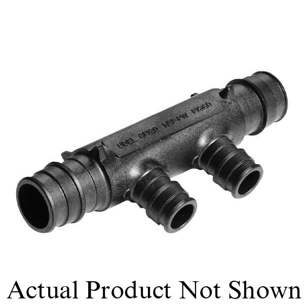 Uponor Q2227557 Flow-Through Tee, 3/4 in, ProPEX®, Polysulfone, Domestic