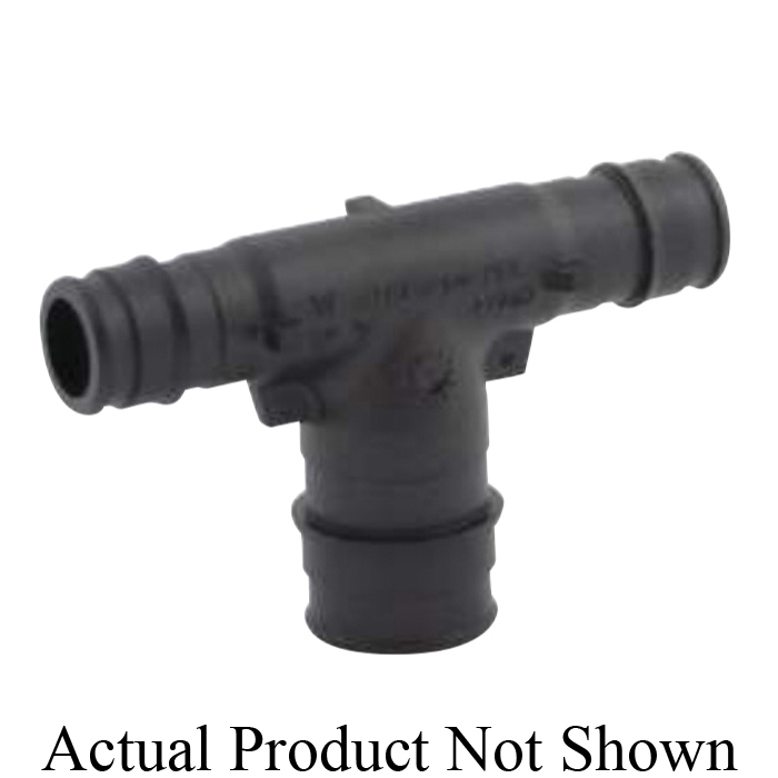 Uponor Q4757550 Reducing Tee, 3/4 x 3/4 x 1/2 in Nominal, ProPEX® End Style, 20% Glass-Reinforced Polymer, Domestic