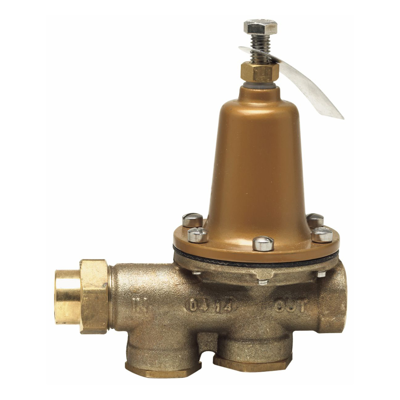 WATTS® 0009257 LF25AUB-Z3 Pressure Reducing Valve, 3/4 in Nominal, FNPT Union x FNPT End Style, 25 to 75 psi Pressure, Cast Copper Silicon Alloy Body, Import