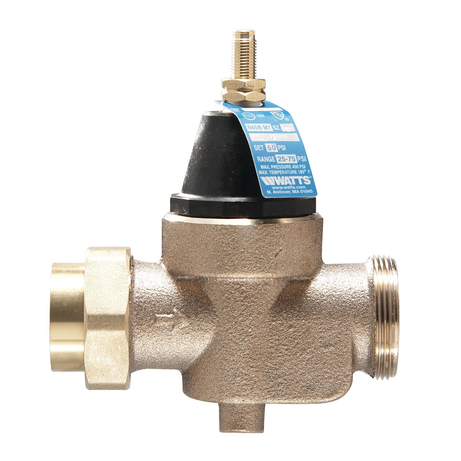 WATTS® 0009478 LFN45BM1-U Pressure Reducing Valve, 3/4 in Nominal, FNPT End Style, 25 to 75 psi Pressure, Cast Copper Silicon Alloy Body, Domestic