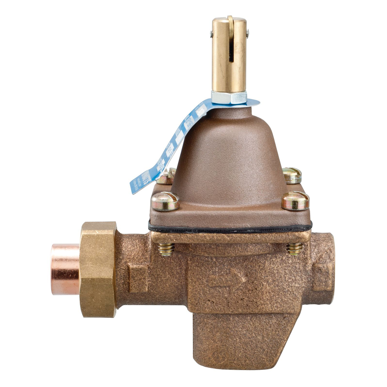 WATTS® 0386422 1156 Water Pressure Regulator, 1/2 in Nominal, Union Solder Inlet End Style, 100 psi Pressure, Bronze Body, Domestic