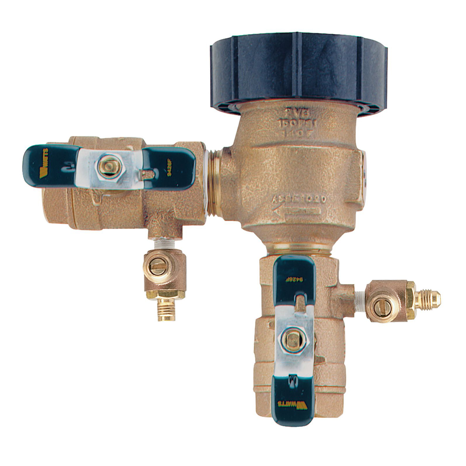 WATTS® 0388002 Anti-Siphon Pressure Vacuum Breaker With Quarter Turn Ball Valve Shutoff, 1 in Nominal, FNPT End Style, Bronze Body, 7.5 fps Flow Rate, Domestic