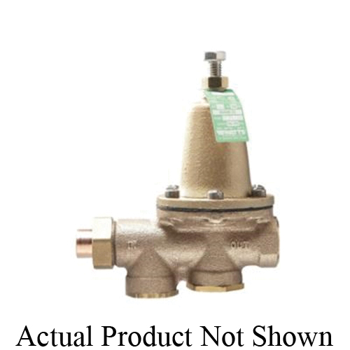 WATTS® 0009282 LF25AUB-S-Z3 Standard Capacity Pressure Reducing Valve, 3/4 in Nominal, Solder Union Inlet x FNPT Outlet End Style, 25 to 75 psi Pressure, Copper Silicon Alloy Body, Domestic