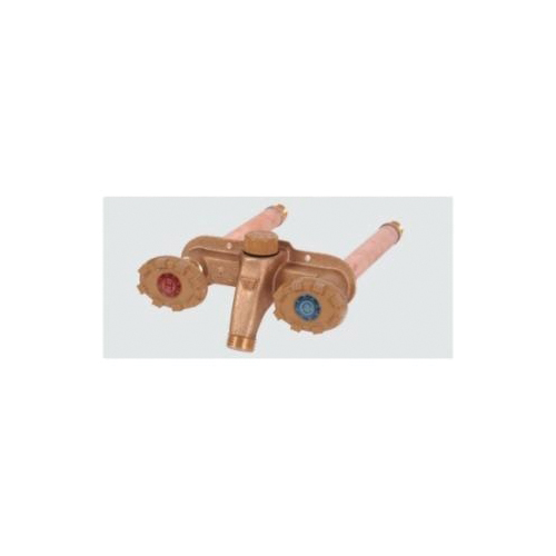 Woodford® 22CP-10-MH Model 22 Freezeless Horizontal Mount Hot and Cold Wall Faucet, 1/2 in, Combination MNPT x Female C, 10 in THK Wall, 125 psi, Domestic