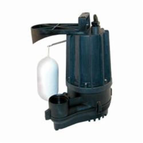 Zoeller® 72-0001 Single Seal Submersible Dewatering Pump, 38 gpm Flow Rate, 1-1/2 in NPT Outlet, 1 ph, 3/10 hp, Engineered Plastic