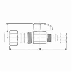 BrassCraft® G2CR14X C G2™ 1/4 Turn Straight Stop, 1/2 x 3/8 in Nominal, Compression, 125 psi, Brass Body, Polished Chrome, Domestic