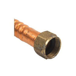BrassCraft® Copper-Flex™ WB034-12N Water Heater Connector, 3/4 in Nominal, FNPT x Male/Female C End Style, 12 in L, 125 psi Working, Corrugated Copper, Domestic
