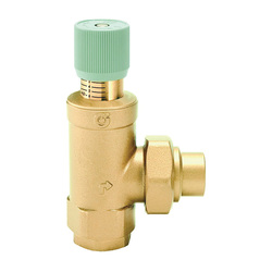 Caleffi 519502A Differential Pressure By-Pass Valve, 3/4 in Nominal, MNPT End Style, 150 psi Pressure, 9 gpm Flow Rate, Brass Body