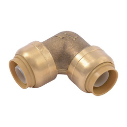 Sharkbite® U248LF Pipe Elbow, 1/2 in Nominal, Push-Fit End Style, Brass, Import