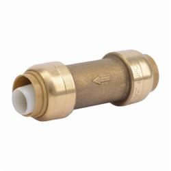Sharkbite® U2008-0000LFA General Purpose Spring Check Valve, 1/2 in Nominal, Push-Fit End Style, Brass Body, EPDM/Acetal/Polysulfone Softgoods