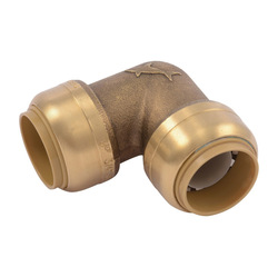 Sharkbite® U256LF Pipe Elbow, 3/4 in Nominal, Push-Fit End Style, Brass, Import