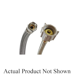 Fluidmaster® B1T16 Toilet Connector, 3/8 x 7/8 in Nominal, Compression x Ballcock End Style, 16 in L, 125 psi Working, 304 Stainless Steel, Import