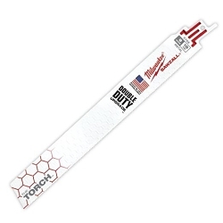 Milwaukee® SAWZALL® The Torch™ 48-00-5788 Demolition Straight Back Reciprocating Saw Blade, 9 in L x 1 in W, 18 TPI, Bi-Metal Body, Universal/Toothed Edge Tang
