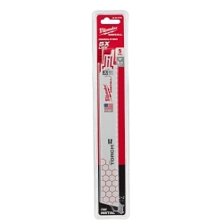 Milwaukee® SAWZALL® 48-00-5790 Double Duty Straight Back Reciprocating Saw Blade, 9 in L x 1 in W, 24 TPI, Bi-Metal Body, Universal/Toothed Edge Tang