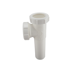 Keeney 125W End Outlet Continuous Waste With Baffle Tee, 1-1/2 in Nominal, Polypropylene, White