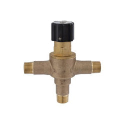 LEONARD® ECO-MIX™ 270-LF Thermostatic Mixing Valve, 1/2 in Nominal, Male IPS End Style, 125 psi Pressure, 0.25 gpm Flow, Bronze Body