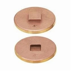 Matco-Norca™ CP-400 Raised Head Cleanout Plug, 4 in Nominal, Brass, Import