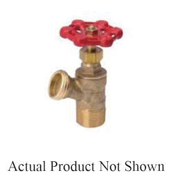 ProLine™ 102-703 Heavy-Duty Boiler Drain With Stuffing Box, 1/2 in, MNPT x Hose Thread, 125 psi, Brass