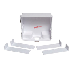 Oatey® Sure-Vent® 39010 Wall Box With Metal Grille Faceplate, For Use With Sure-Vent® Admittance Valve, Polystyrene, Domestic