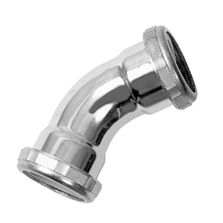 Dearborn® Brass 8478 Slip Joint Elbow, 1-1/2 in Nominal, 20 ga, Brass, Polished Chrome