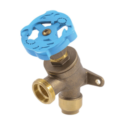 Sharkbite® 24622LF Hose Bibb Garden Valve, 1/2 x 3/4 in Nominal, MHT End Style, DZR Brass Body, Round Handle Actuator, Import
