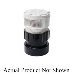 Sioux Chief TurboVent™ 250-122PB Air Admittance Valve, 1-1/2 to 2 in Thread x Hub Adapter, PVC, Black, Domestic