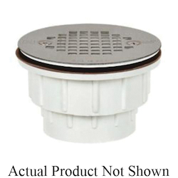 Sioux Chief 825-2P Shower Module Drain, 2 in, Solvent Weld, 4-1/4 in Grid, PVC Drain