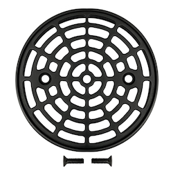 ROUND MATTE BLACK SHOWER DRAIN TOP