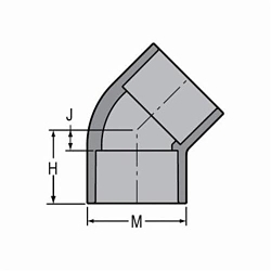 Spears® 817-030C Standard 45 deg Elbow, 3 in, Socket, SCH 80/XH, CPVC, Domestic